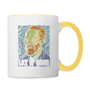 Let it Gogh - Artistes - Vincent van Gogh - Dire - Mug contrasté - blanc/jaune - Droite