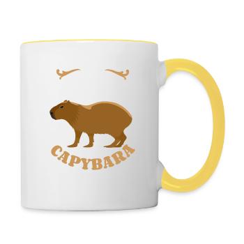 Soyez toujours vous-même - Capybara - dire - Mug contrasté - blanc/jaune - Droite