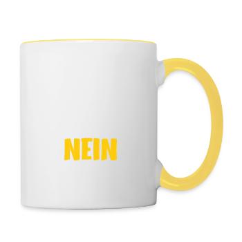 Warum hast du nicht nein gesagt? Beziehung - Tasse zweifarbig - Weiß/Gelb - Rechts