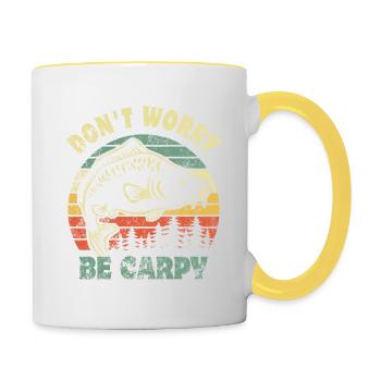 Angler - fishing - Don't worry be carpy - Contrasting Mug - white/yellow - Right
