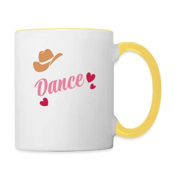 Line Dance Diva - Country Fan - Gift - Contrasting Mug - white/yellow - Right