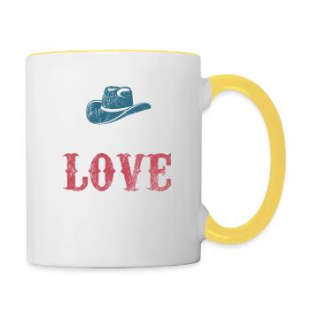 Live Love Dance - Country Fan - Gift - Contrasting Mug - white/yellow - Right
