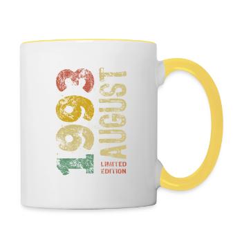 Limited Edition August 1993 Birthday - Gift - Contrasting Mug - white/yellow - Right