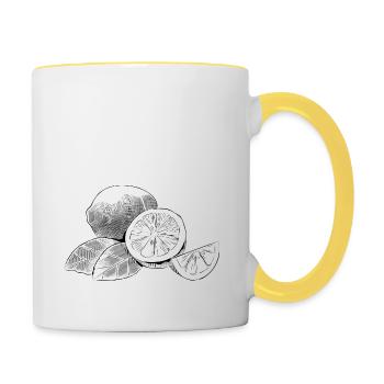 LEMON LIMETTEN SOMMER - Tasse zweifarbig - Weiß/Gelb - Rechts