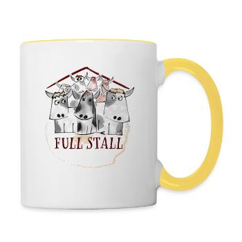 Full Stall - Tasse zweifarbig - Weiß/Gelb - Rechts