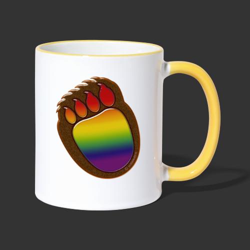 Bear paw with rainbow - Contrasting Mug