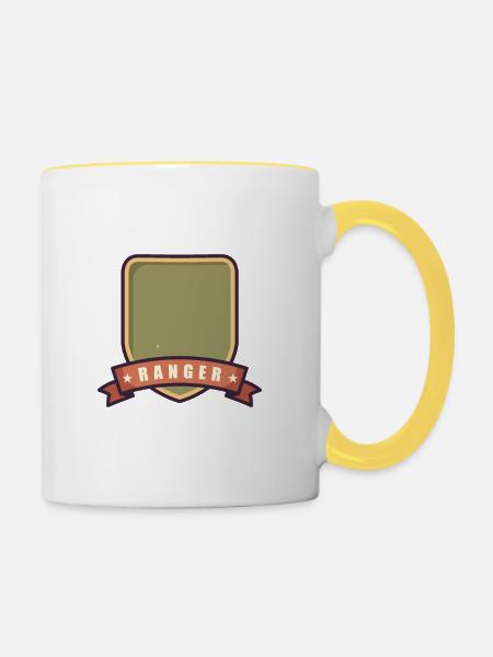 Ranger-Abzeichen - Tasse zweifarbig - Weiß/Gelb