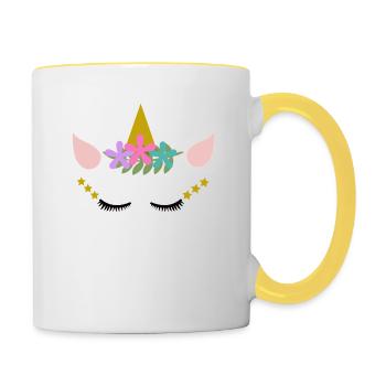 unicorn - Contrasting Mug - white/yellow - Right