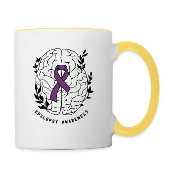 Epilepsy Awareness - Contrasting Mug - white/yellow - Right