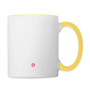 Foi-Espérance-Amour-Conception Pour les Chrétiens et - Mug contrasté - blanc/jaune - Droite