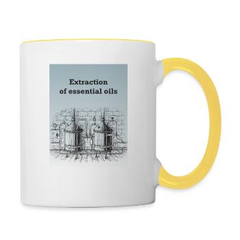Extraction of essential oils - Contrasting Mug - white/yellow - Right