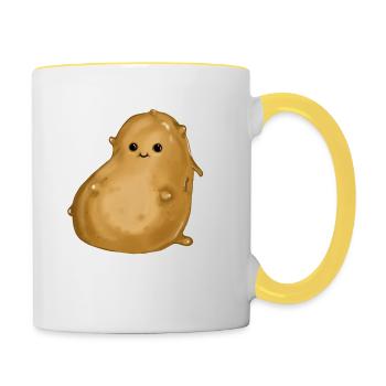 Gute Kartoffel - Tasse zweifarbig - Weiß/Gelb - Rechts