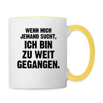 I've gone too far - Contrasting Mug - white/yellow - Right