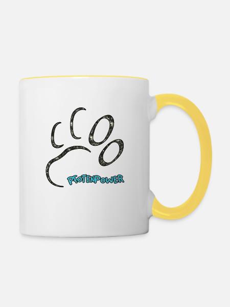 Logopit 1534864920606 - Tasse zweifarbig - Weiß/Gelb