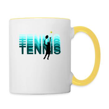 Match Point - Tasse zweifarbig - Weiß/Gelb - Rechts