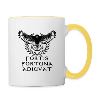 Aigle romain - Mug contrasté - blanc/jaune - Droite