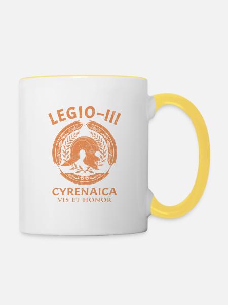 Legio 3 Cyrenaica - Tasse zweifarbig - Weiß/Gelb