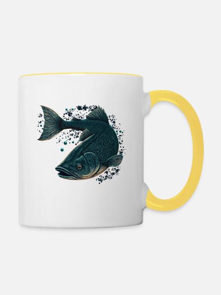 Tiefsee-Entdecker - Tasse zweifarbig - Weiß/Gelb