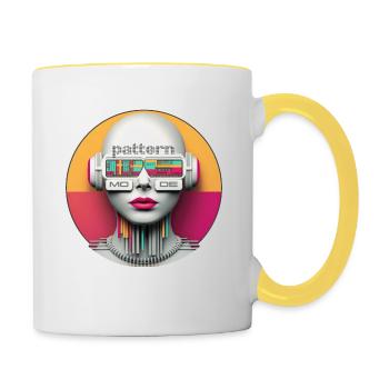 Pattern Mode - Contrasting Mug - white/yellow - Right