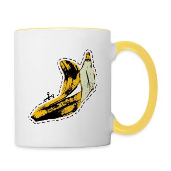 Do-it-yourself Banana - Tasse zweifarbig - Weiß/Gelb - Rechts