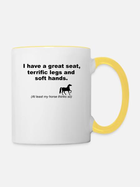 Horse - Tasse zweifarbig - Weiß/Gelb