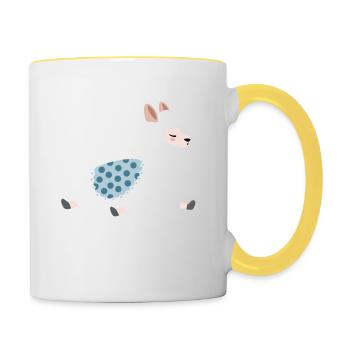 Lama Pyjama Late Riser Gift - Contrasting Mug - white/yellow - Right