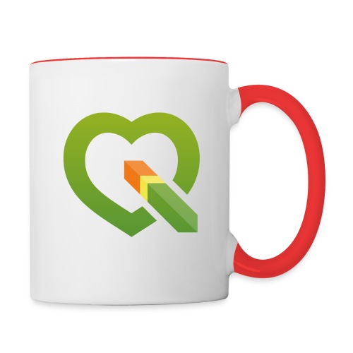 QGIS heart logo - Contrasting Mug