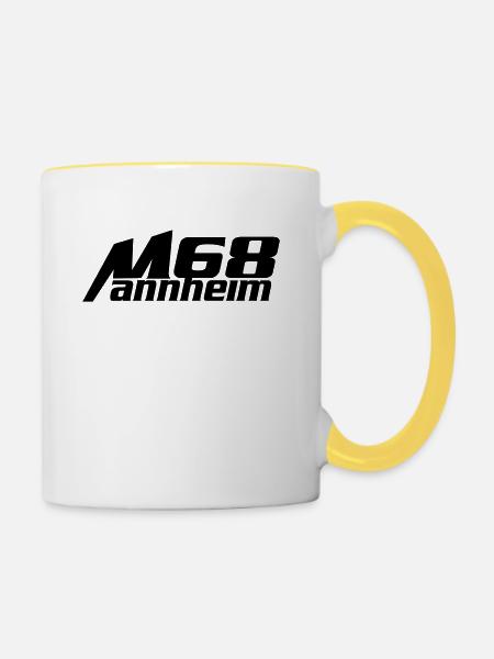 mannheim 68, Mannheim - Tasse zweifarbig - Weiß/Gelb