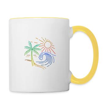 Colombia Paradise - Contrasting Mug - white/yellow - Right