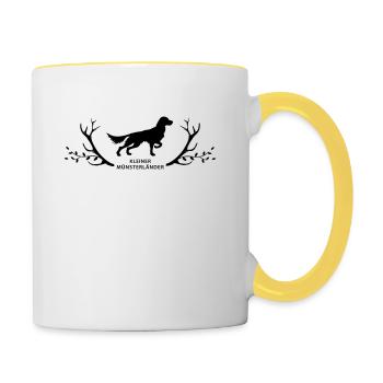 KLM Geboren 300 x 142 mm geweih - Tasse zweifarbig - Weiß/Gelb - Rechts