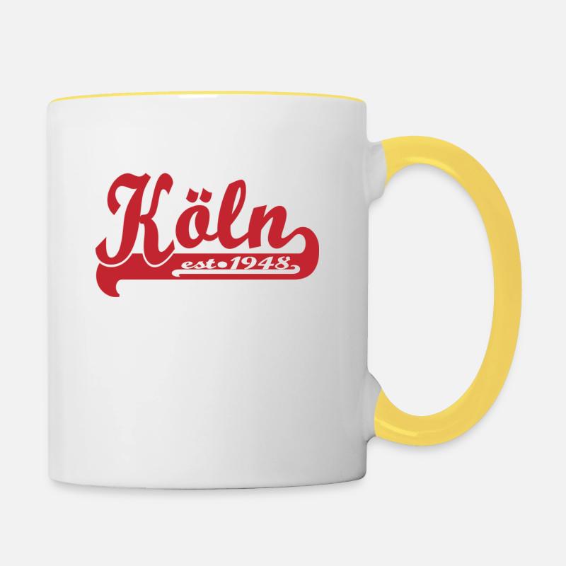 Cologne - Contrasting Mug - white/yellow
