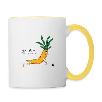 Carrot Yoga - Contrasting Mug - white/yellow - Right