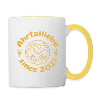 ahrtalliebe - Tasse zweifarbig - Weiß/Gelb - Rechts