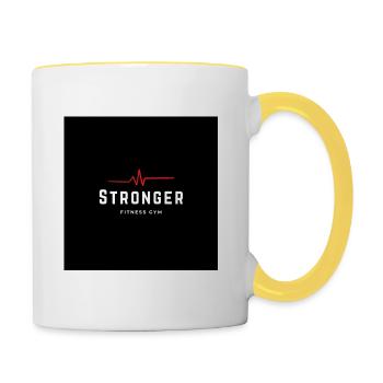 Stronger Gym - Contrasting Mug - white/yellow - Right