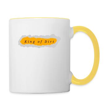 King of Dirt - Tasse zweifarbig - Weiß/Gelb - Rechts
