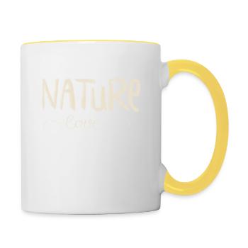Nature love - Tasse zweifarbig - Weiß/Gelb - Rechts