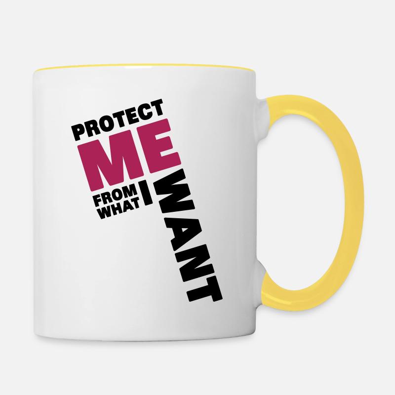 09018 - Mug contrasté - blanc/jaune