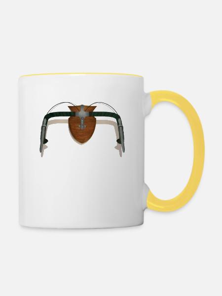 Bike Hunter - Tasse zweifarbig - Weiß/Gelb
