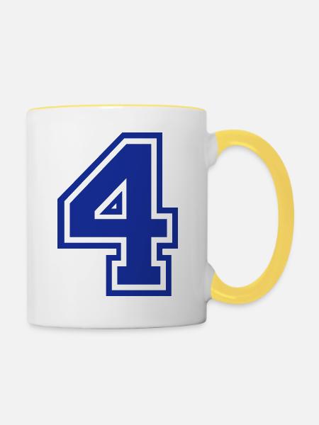 4 - Tasse zweifarbig - Weiß/Gelb
