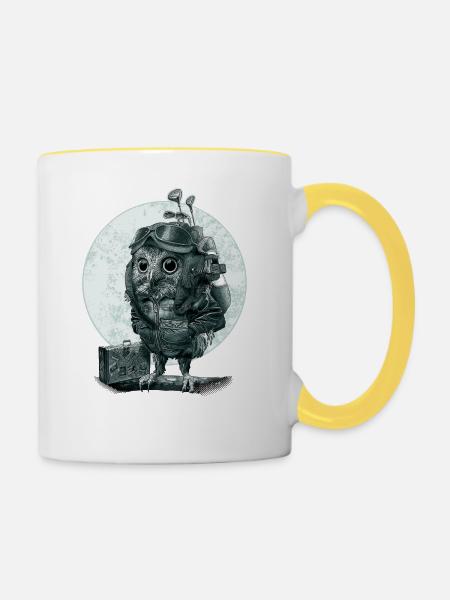 THE GOLFER - Tasse zweifarbig - Weiß/Gelb