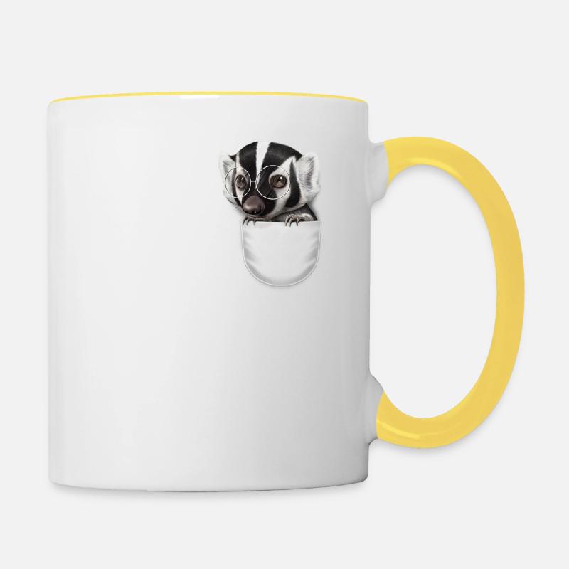 TASCHEN-DACHS - Tasse zweifarbig - Weiß/Gelb