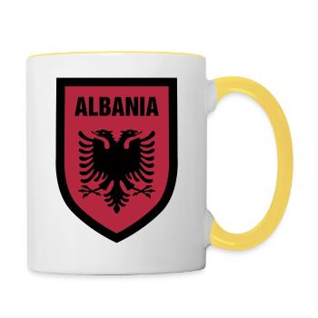 003 Albania - Tasse zweifarbig - Weiß/Gelb - Rechts