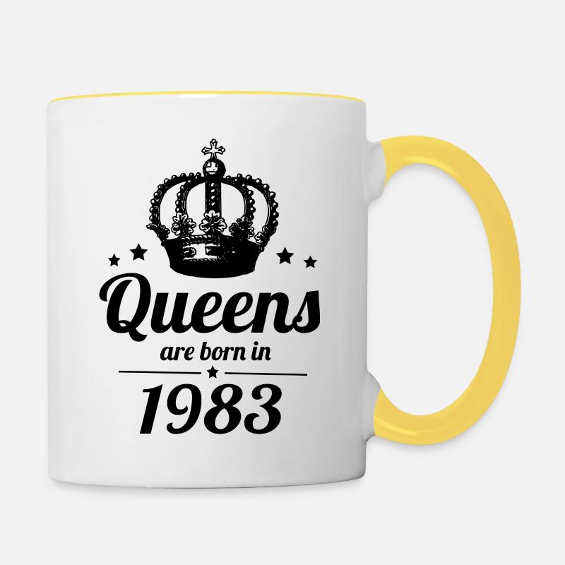 Queens 1983 - Mug contrasté - blanc/jaune