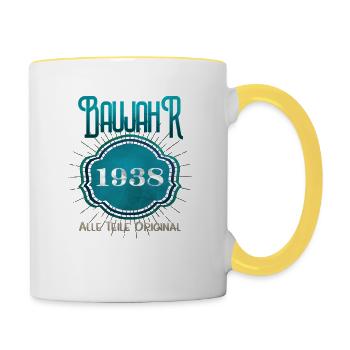 Baujahr - 1938 - Tasse zweifarbig - Weiß/Gelb - Rechts