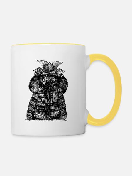 SAMURAI TIGER - Tasse zweifarbig - Weiß/Gelb