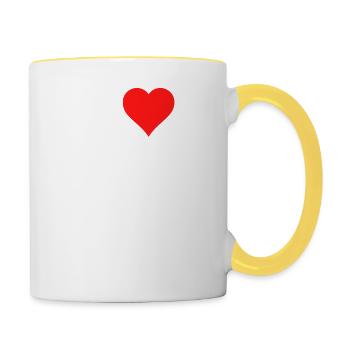rock n' roll - Contrasting Mug - white/yellow - Right