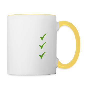 Sekretärin - Sekretär - Geschenk - Tasse zweifarbig - Weiß/Gelb - Rechts