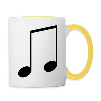 Note - Tasse zweifarbig - Weiß/Gelb - Rechts