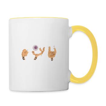 hell yeah - Contrasting Mug - white/yellow - Right