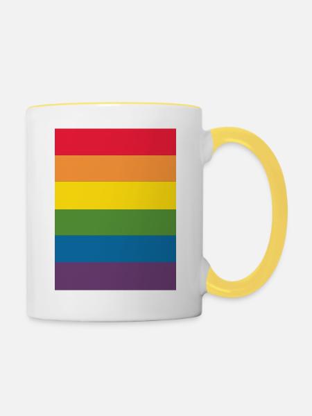 Einfach stolz und stolz - Tasse zweifarbig - Weiß/Gelb